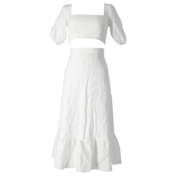 Reformation Yucca Linen Two Piece White - S - Picture 5 of 5